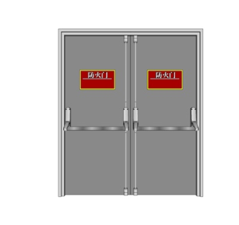 现代实木消防门su模型