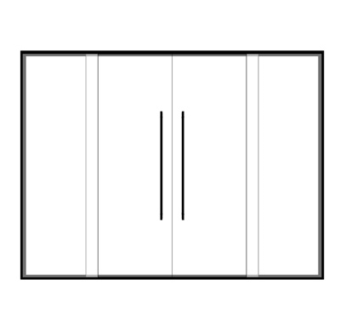 现代实木双开门su模型