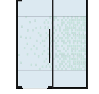 现代玻璃推拉门su模型