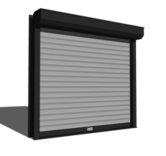 现代铁艺卷闸门su模型