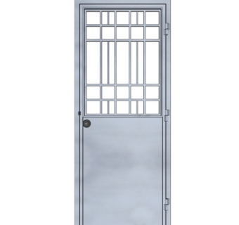 现代铁艺单开门su模型