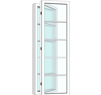 现代玻璃折叠门su模型