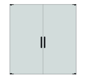 现代实木推拉门su模型