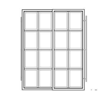 现代玻璃落地窗su模型