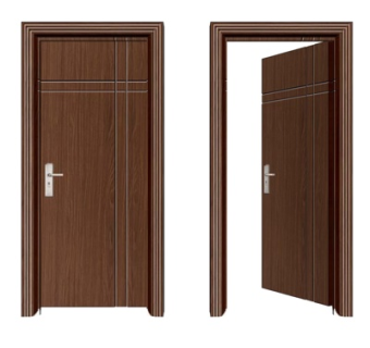 现代实木单开门su模型