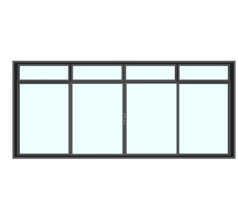 现代玻璃窗户组合su模型