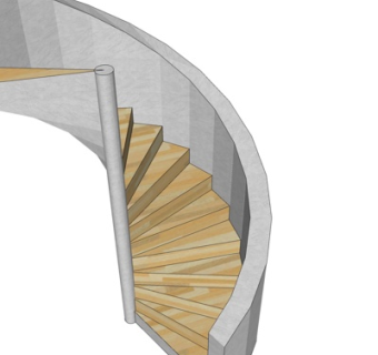 现代楼梯护栏su模型
