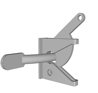 现代重力门门栓构件su模型