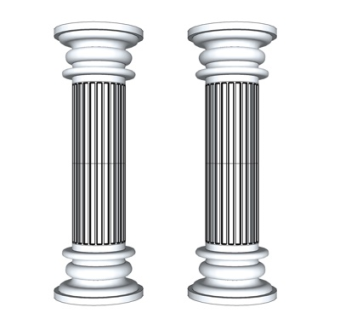 欧式石膏罗马柱su模型