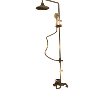 欧式金属花洒su模型