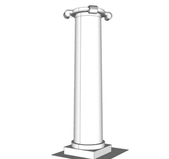 欧式石膏罗马柱su模型