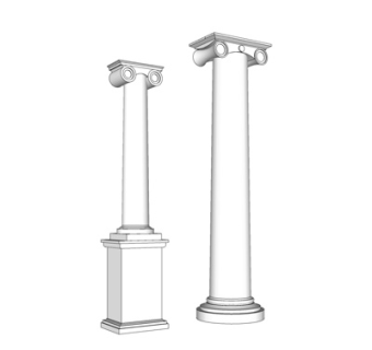 欧式石膏罗马柱su模型