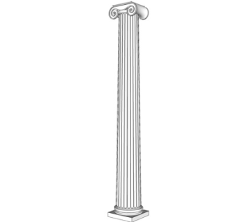 欧式石膏罗马柱su模型