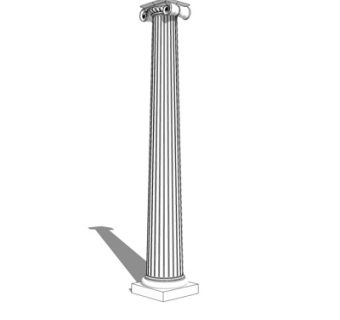 欧式石膏罗马柱su模型