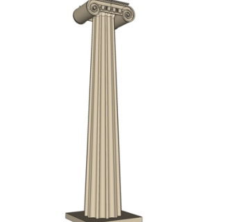 欧式石膏罗马柱su模型