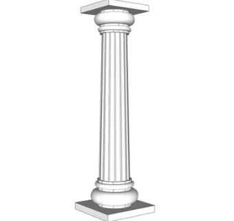 欧式石膏罗马柱su模型