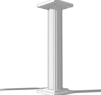 欧式石膏罗马柱su模型