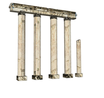 欧式石膏罗马柱su模型