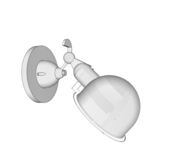 现代金属壁灯su模型