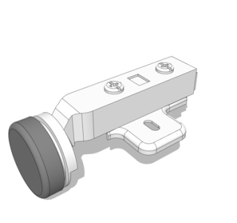 现代门栓扣构件su模型