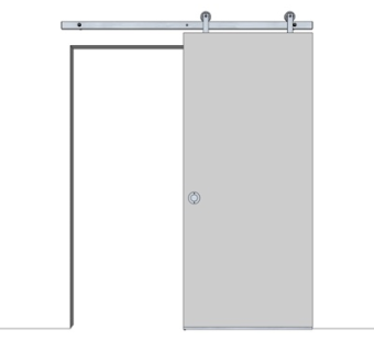 现代实木推拉门su模型