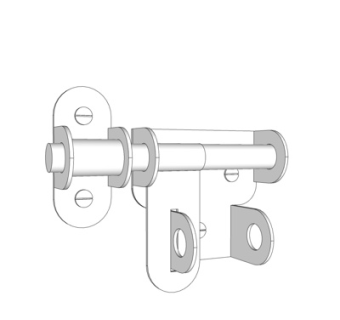 现代金属门栓su模型