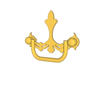 欧式金属拉手门su模型