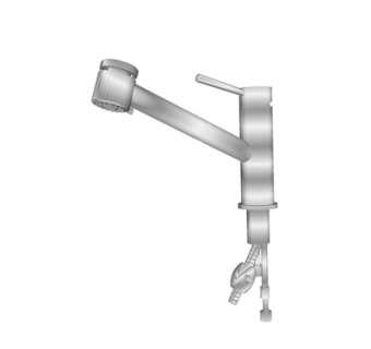 现代不锈钢花洒su模型