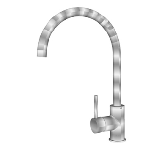 现代不锈钢水龙头su模型