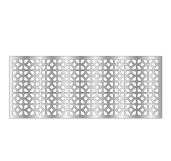 现代金属隔断屏风su模型