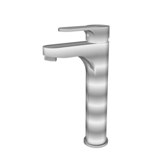 现代不锈钢水龙头su模型