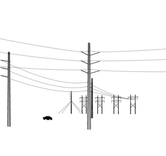工业风电线杆su模型