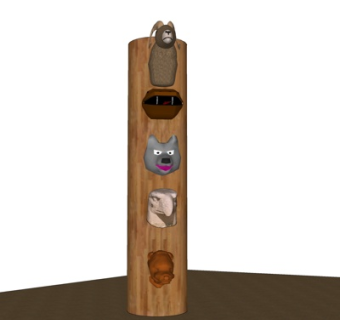 现代动物玩具挂件su模型