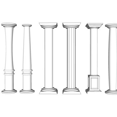 欧式石膏罗马柱su模型