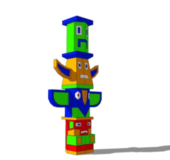 现代卡通玩具挂件su模型