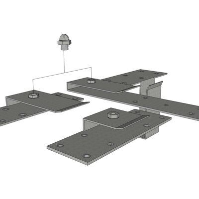 现代金属固定件su模型