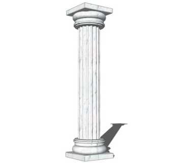 欧式石膏罗马柱su模型