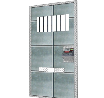 工业风密码防爆门su模型