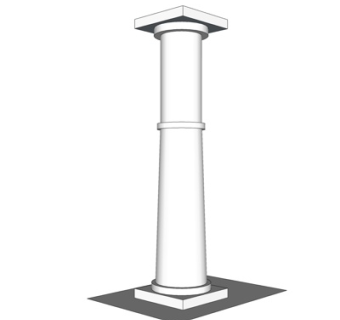 现代石膏柱子su模型