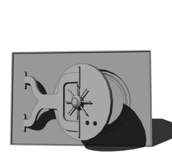 工业风密码锁su模型