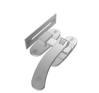 现代金属门把手su模型