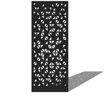 现代铁艺隔断屏风su模型