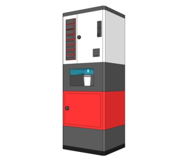 现代公用饮水机su模型