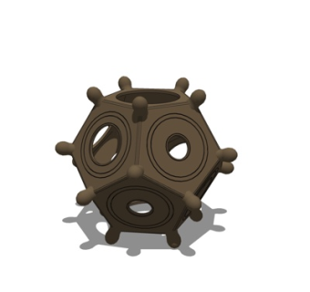 现代多面体摆件su模型