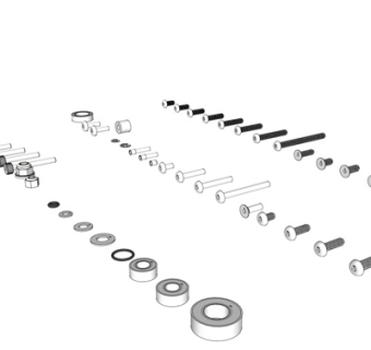 现代螺丝组合su模型