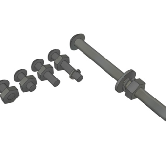 现代螺丝组合su模型