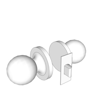 现代球形门锁su模型