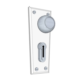 现代金属门锁su模型