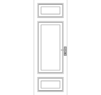 现代实木单开门su模型