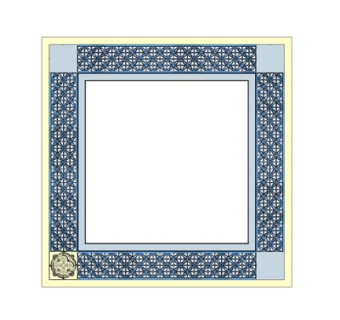 欧式几何隔断屏风su模型